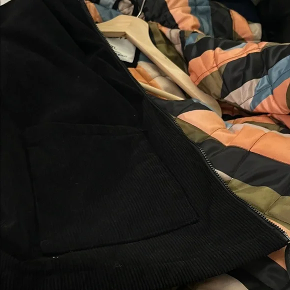 Hurley Black Jacket with Striped corduroy ~XL - Picture 6 of 10